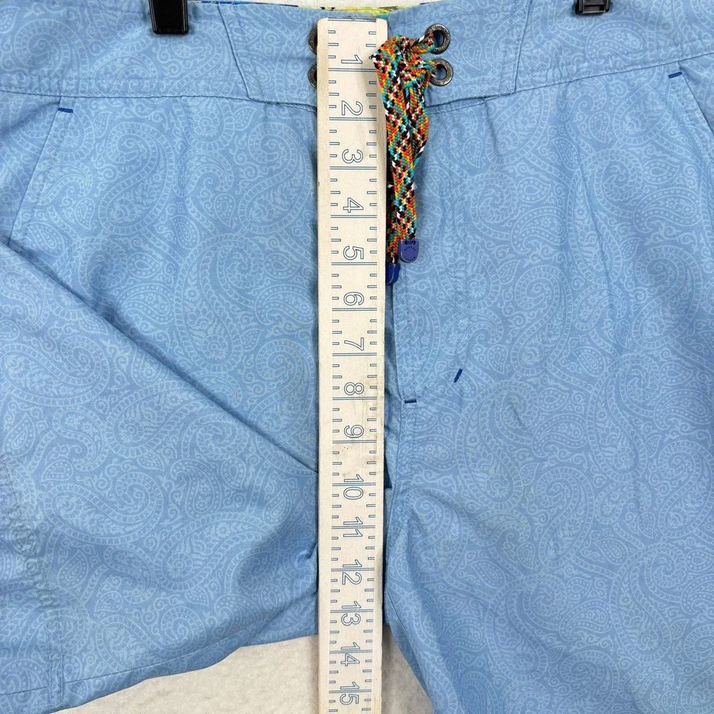 Robert Graham Board Shorts Mens Size 34 Blue Paisley Classic Fit Swim Trunks